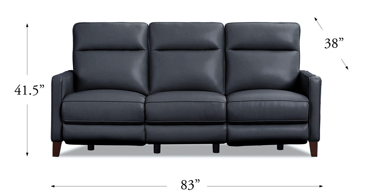 Ashby Power Headrest Lumbar Zero Gravity Reclining Sofa, Gunmetal Gray